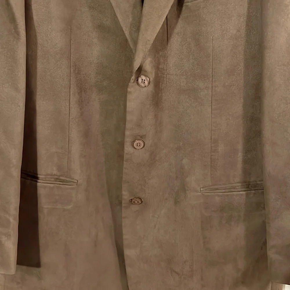 Personal choice mens mushroom color ultra suede blazer